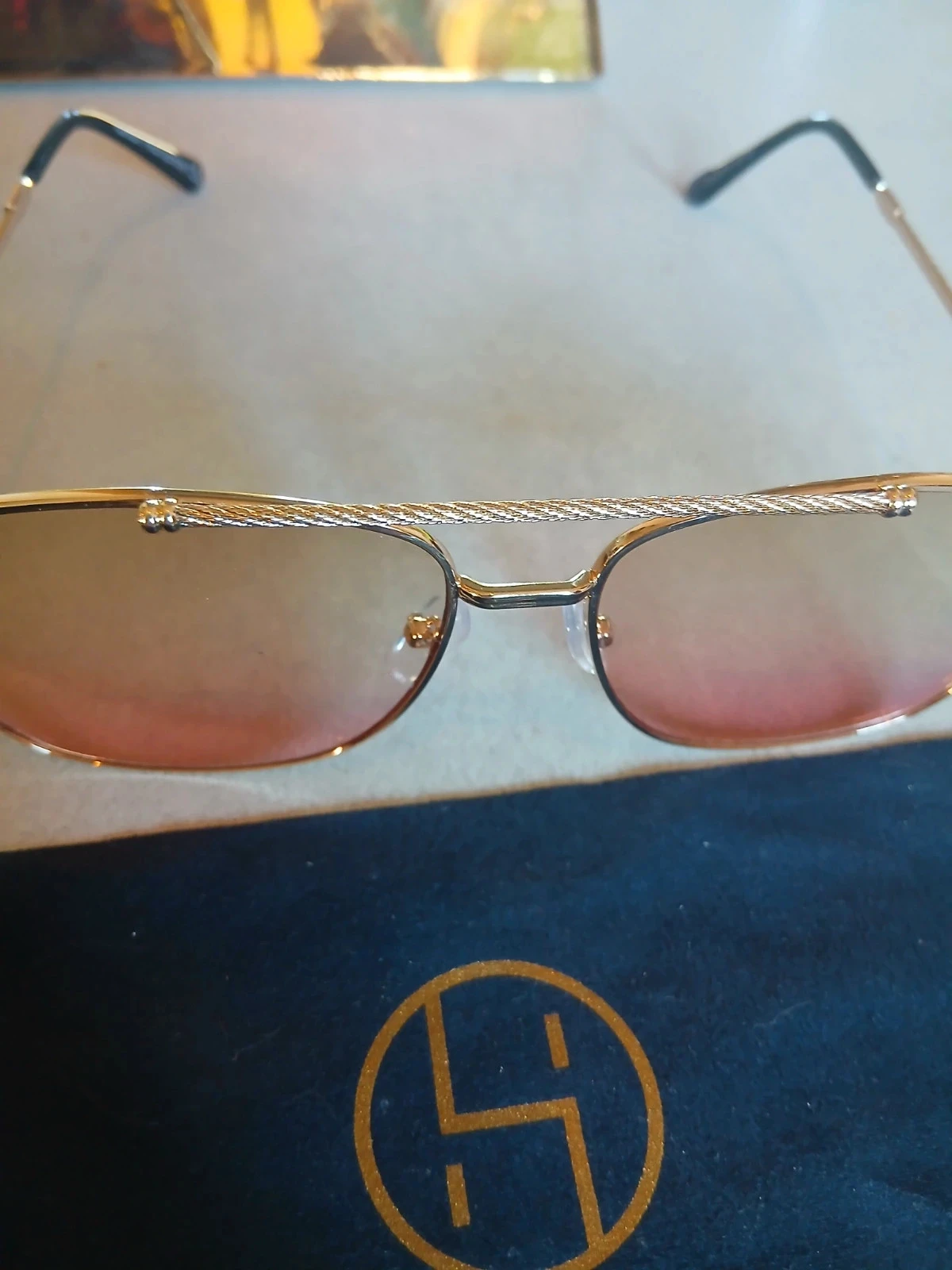 Vintage Aviator Style Glasses – Gradient Lenses (histoire d’optique) – photo 6